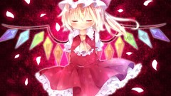 Wings anime girls touhou flandre scarlet tails fantasy art