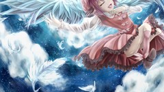 Wings anime girls touhou mystia lorelei