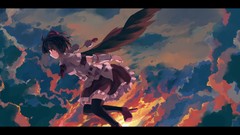 Wings anime girls touhou shameimaru aya video games tengu