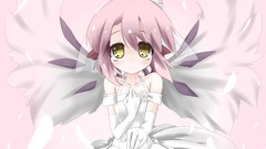 Wings anime girls yellow eyes touhou mystia lorelei wedding 