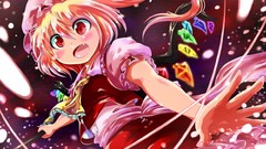 Wings Anime hats red eyes blush anime girls touhou open mouth 