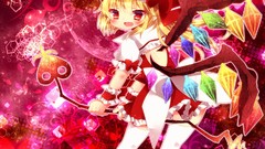 Wings Anime hats red eyes Ribbons blondes blush anime girls 