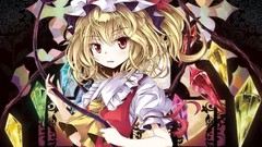 Wings Anime hats Vampires blondes anime girls touhou flandre 