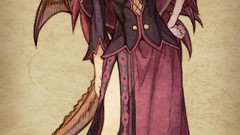 Wings Anime horns queen anime girls green eyes tails redheads 