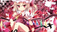 Wings Anime red eyes blondes blush anime girls short hair 