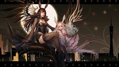 Wings Anime stockings high heels bunny ears