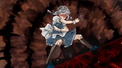 Wings Anime vampire red eyes anime girls short hair braids 