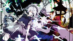 Wings Anime vampire white hair red eyes silhouettes pink eyes 