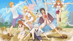 Wings Anime white hair buildings blondes blush anime girls 