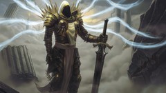 Wings armor Swords angels tyrael artwork video games fantasy 