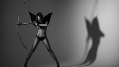 Wings arrows angels models bow (weapon)