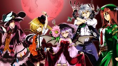 Wings artist anime girls remilia scarlet touhou izayoi sakuya 