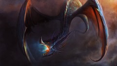 Wings artwork fantasy art Blue Dragon Christian Quinot