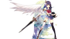 Wings blade Anime stockings angels blue hair long hair anime 