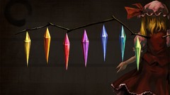 Wings blondes anime girls short hair touhou flandre scarlet 