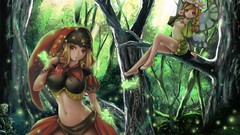 Wings blondes anime girls thigh highs Odin Sphere