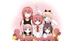 Wings blondes blush pink hair smiling long hair anime girls 