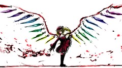 Wings blood dress hats anime girls touhou flandre scarlet video 