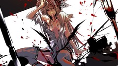 Wings blood navel red eyes Ribbons sitting veil tattoos pink 