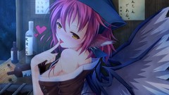 Wings blush pink hair touhou mystia lorelei video games