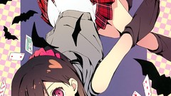 Wings Cards Hearts Sweets skirts anime girls bandages bats 