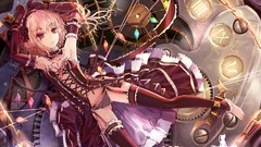 Wings clocks stockings anime girls lingerie touhou flandre 