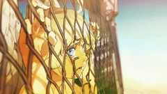 Wings close-up blondes anime girls blue eyes short hair skies 