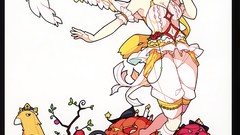 Wings coins Candles chest white background hats meat Bones 