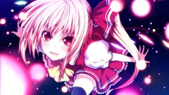 Wings crystals fangs Vampires red eyes faces red dress bows 