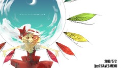 Wings crystals hats Vampires blondes touhou flandre scarlet 