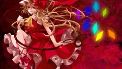 Wings crystals hats Vampires blondes touhou flandre scarlet