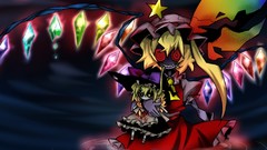 Wings crystals hats Vampires blondes touhou flandre scarlet
