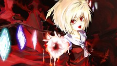 Wings crystals hats Vampires blondes touhou flandre scarlet