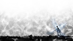 Wings digital grunge silhouettes