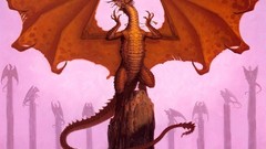 Wings Dragons claws rings Pillars bracelets skies tails artwork 