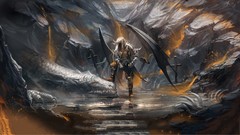 Wings Dragons Dark Elves Drow artwork fantasy art