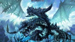 Wings Dragons Lich King skeletons world of warcraft artwork 