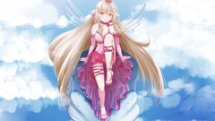 Wings dress blondes long hair chobits chii