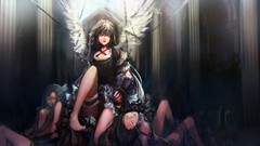 Wings dress chains anime girls panties