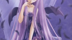 Wings dress feathers purple