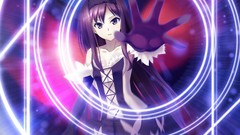 Wings dress gloves long hair anime girls accel world black hair 