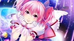 Wings dress gloves pink hair mahou shoujo madoka magica kaname 