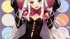 Wings dress hats fangs devil white hair gloves dots earrings 
