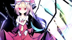 Wings dress hats red eyes touhou flandre scarlet