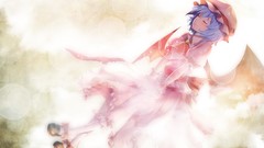 Wings dress hats Vampires mist blue hair short hair remilia 