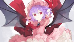 Wings dress hats Vampires red eyes anime girls short hair 