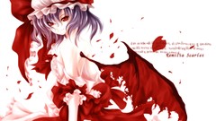 Wings dress hats Vampires red eyes bows anime girls short hair 