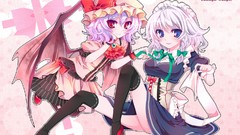 Wings dress red eyes anime girls blue eyes remilia scarlet 