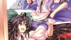 Wings dress red eyes long hair anime girls reiuji utsuho touhou 