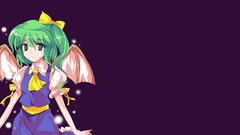 Wings dress smiling anime girls green eyes short hair green 